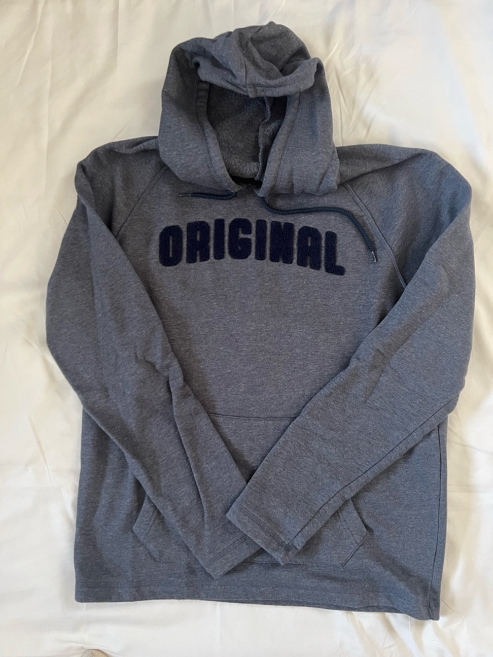 Original Penguin Hoodie with Navy 'ORIGINAL' Chenille Logo